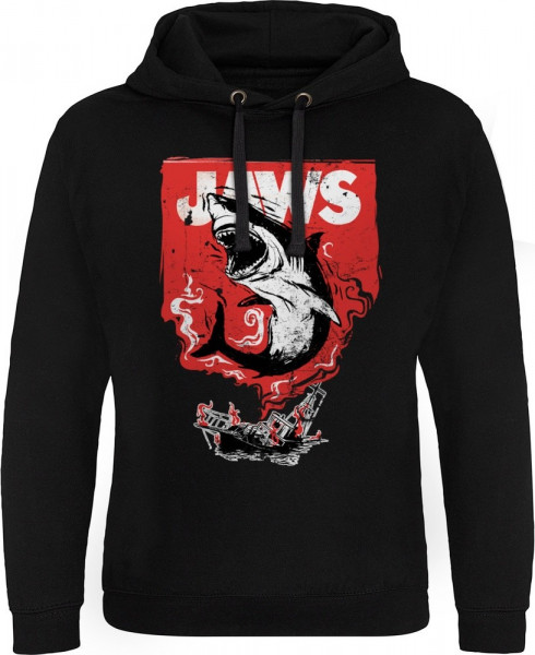 Jaws Shark Smoke Epic Hoodie Black