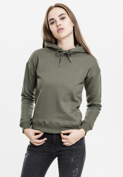 Urban Classics Women Hoodie Ladies Hoody Olive