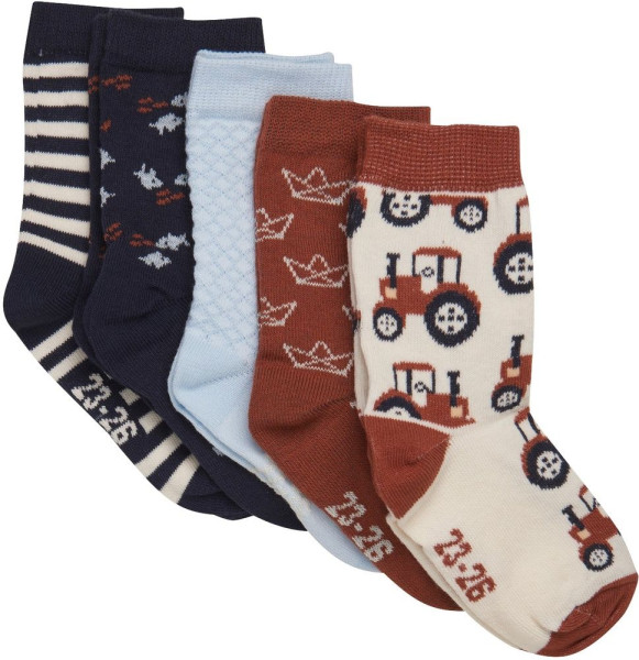 Minymo Kinder Socke Socks with Pattern (5-Pack) 6022