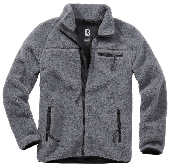 Brandit Jacke Teddyfleece Jacket in Anthracite