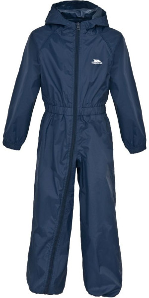 Trespass Kinder Regenset Button - Childs Unisex Rain Suit Navy Blue