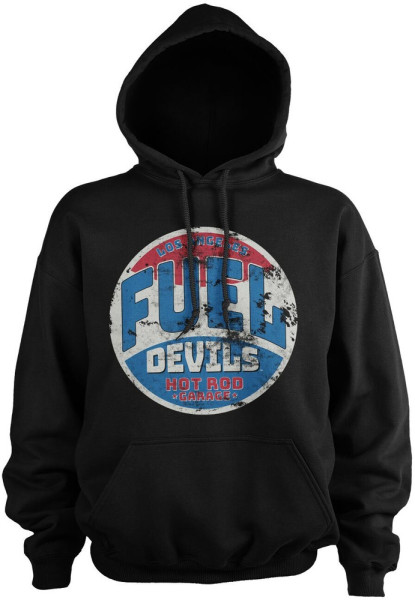 Fuel Devils Hot Rod Garage Patch Hoodie Black