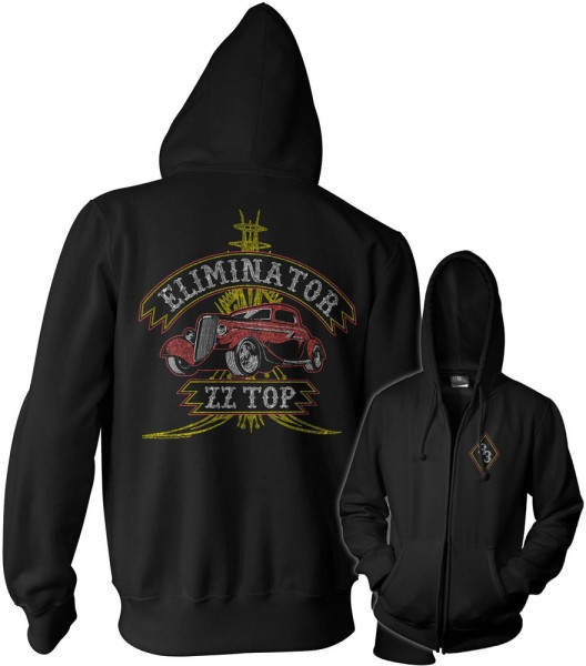 ZZ Top Pinstripe Eliminator 83 Zipped Hoodie