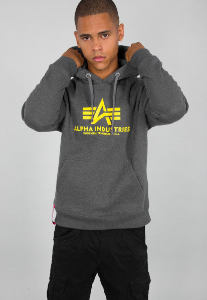 Alpha Industries Basic Hoody Hoodies / Sweatshirts Charcoal Heather