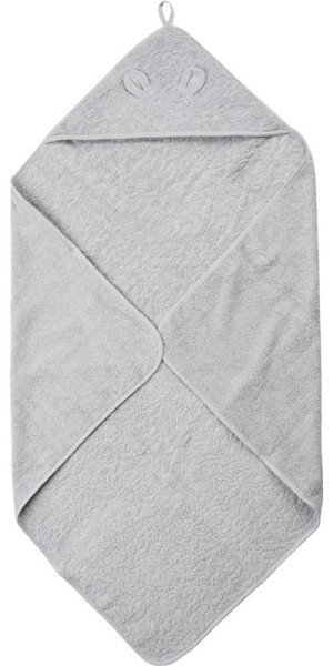 Pippi Baybwear Kinder Badetuch Organic Hooded Towel 83x83 cm Harbor Mist Grey