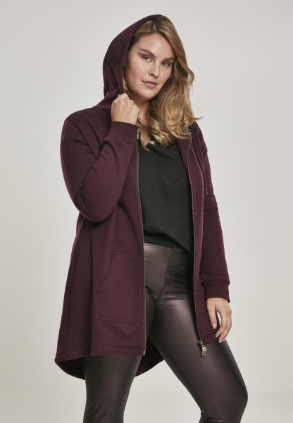 Urban Classics Women Hoodie Ladies Sweat Parka Redwine