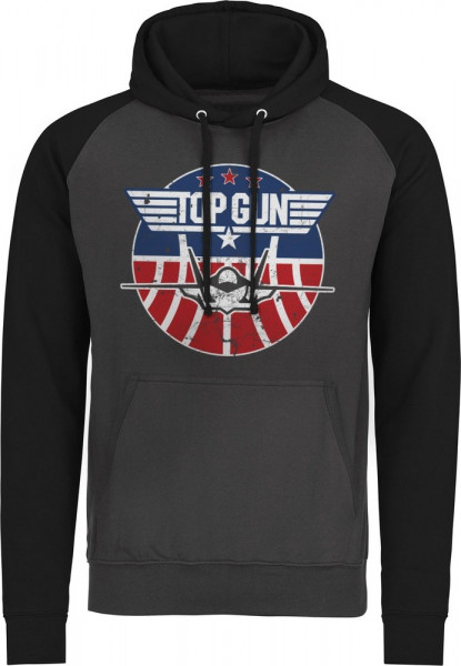 Top Gun Tomcat Baseball Hoodie Dark-Grey-Black