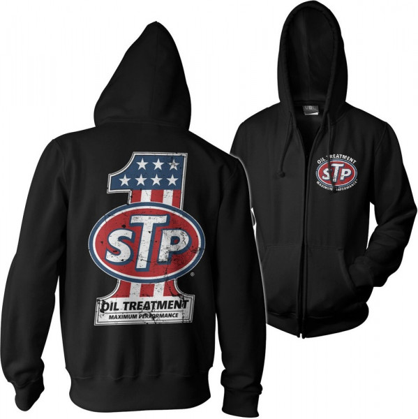 STP American No. 1 Zipped Hoodie Black