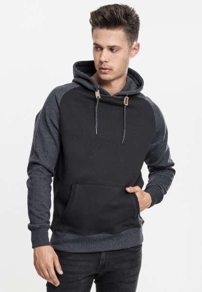 Urban Classics Hoodie Raglan Contrast Hoody Black/Cha