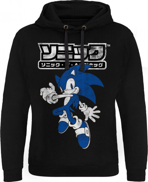 Sonic The Hedgehog Japanese Logo Epic Hoodie Black