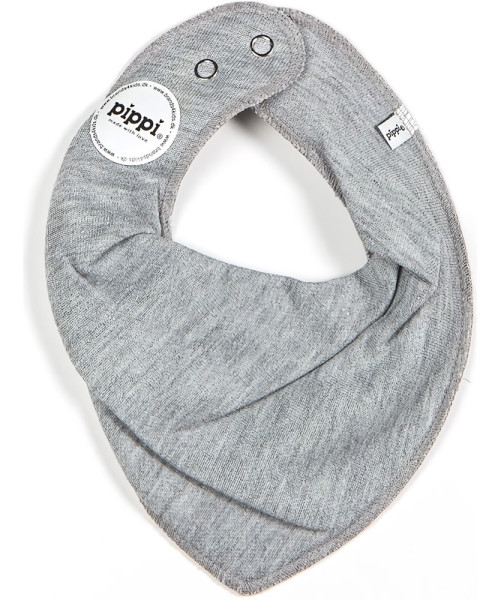 Pippi Babywear Kinder Lätzchen Bandana Bib Absorbent Grey Melange