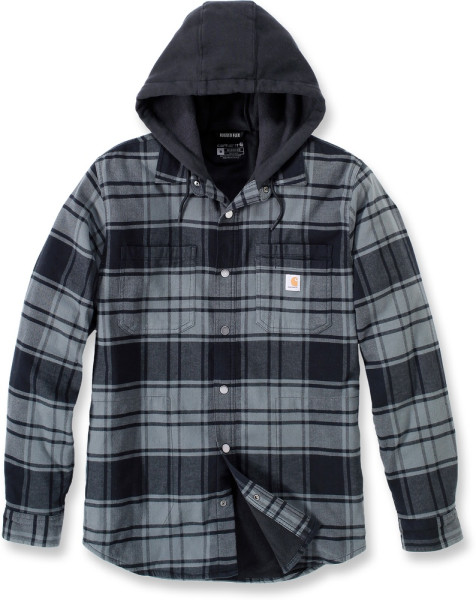 Carhartt Jacke Flannel Fleece Lined Hooded Shirt Jac Elm