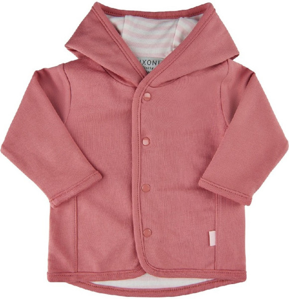 Fixoni Kinder Cardigan w. hood Reversible Cardigan 422016-Dusty Rose